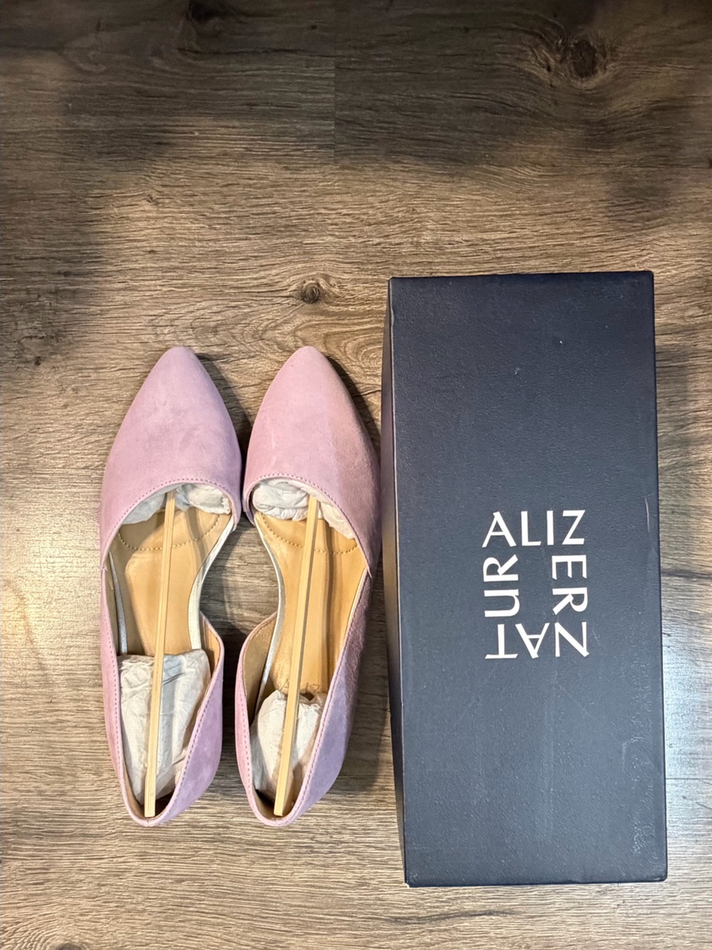 Naturalizer Samantha Wisteria Suede Pointed Toe Flats Women’s 7.5 M – Like New